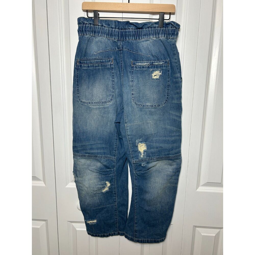 Free People We The Free In My Time Denim Cargo Jeans gorpcore utilitarian